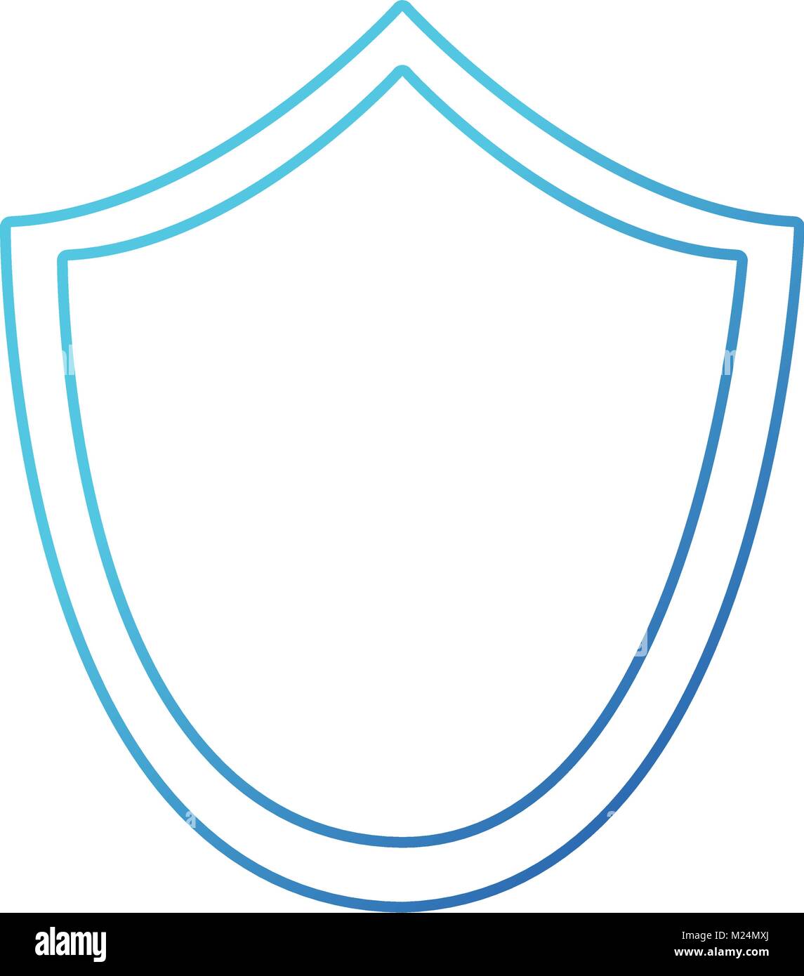 blue line shield security protection symbol Stock Vector Image & Art ...