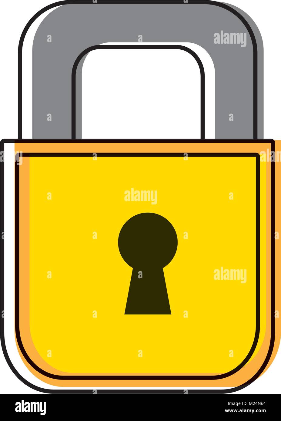 color padlock object to security and protection symbol Stock Vector ...
