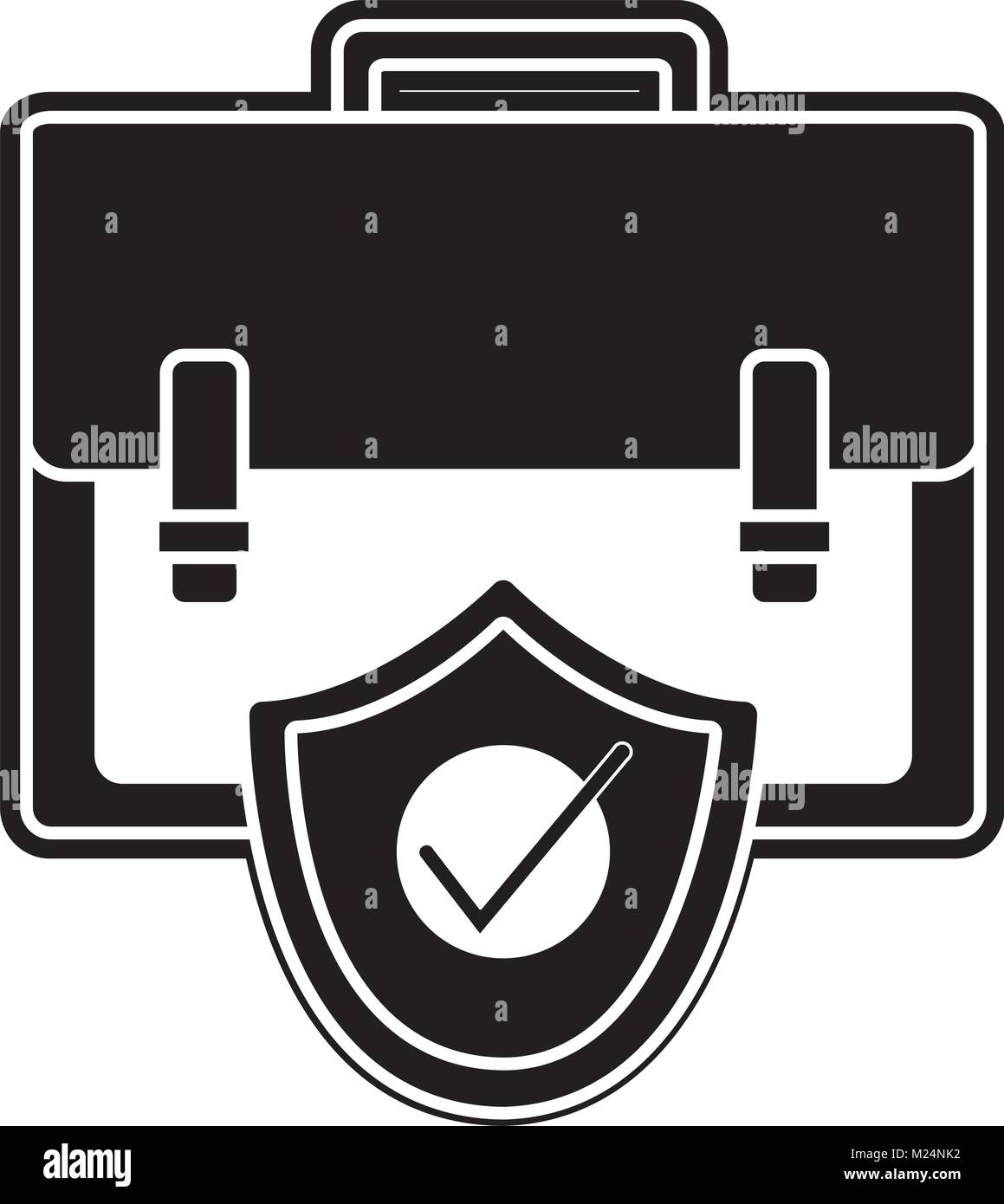 silhouette briefcase business object with security shield Stock Vector Image & Art Alamy