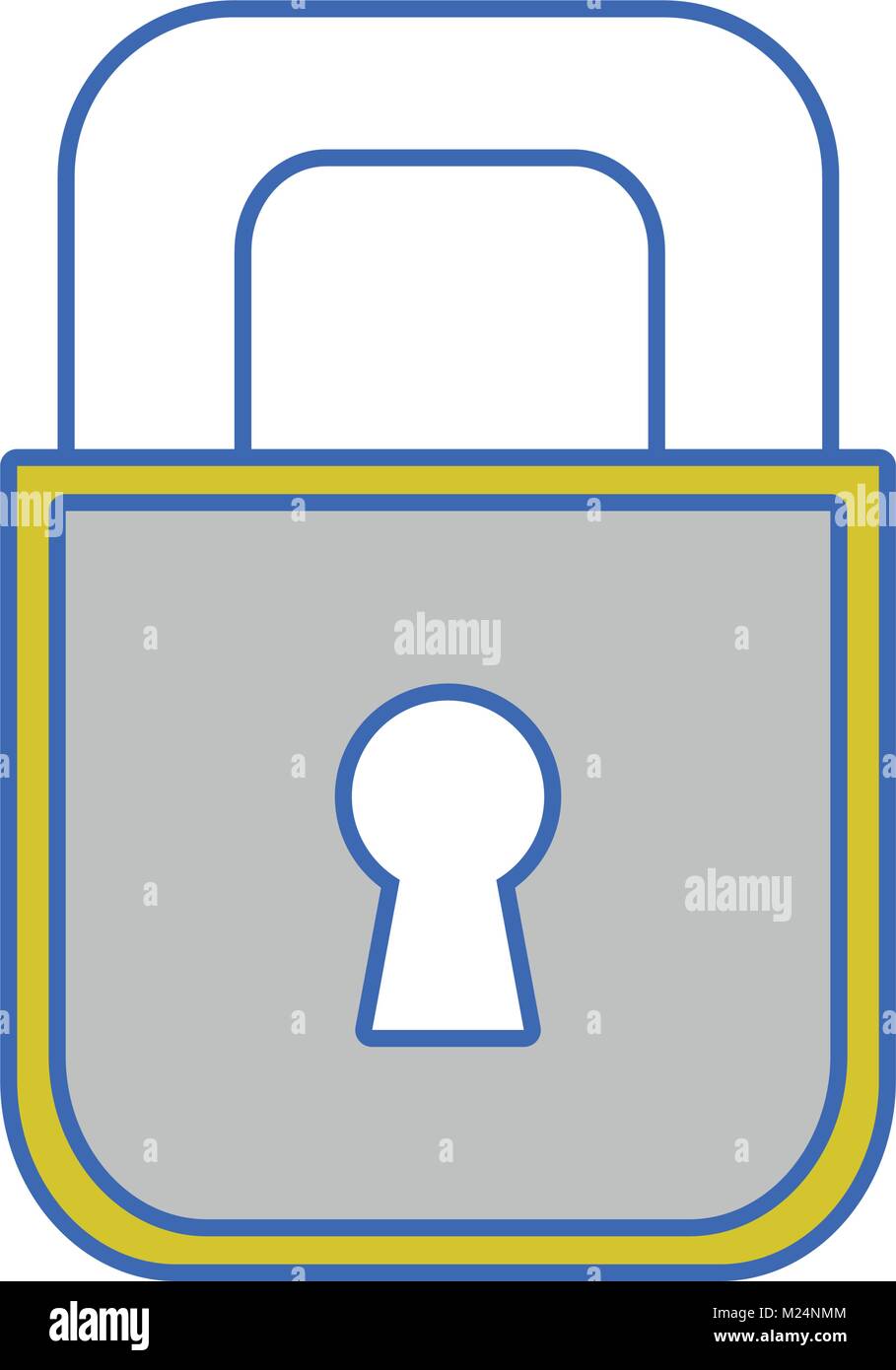 padlock object to security and protection symbol Stock Vector Image ...