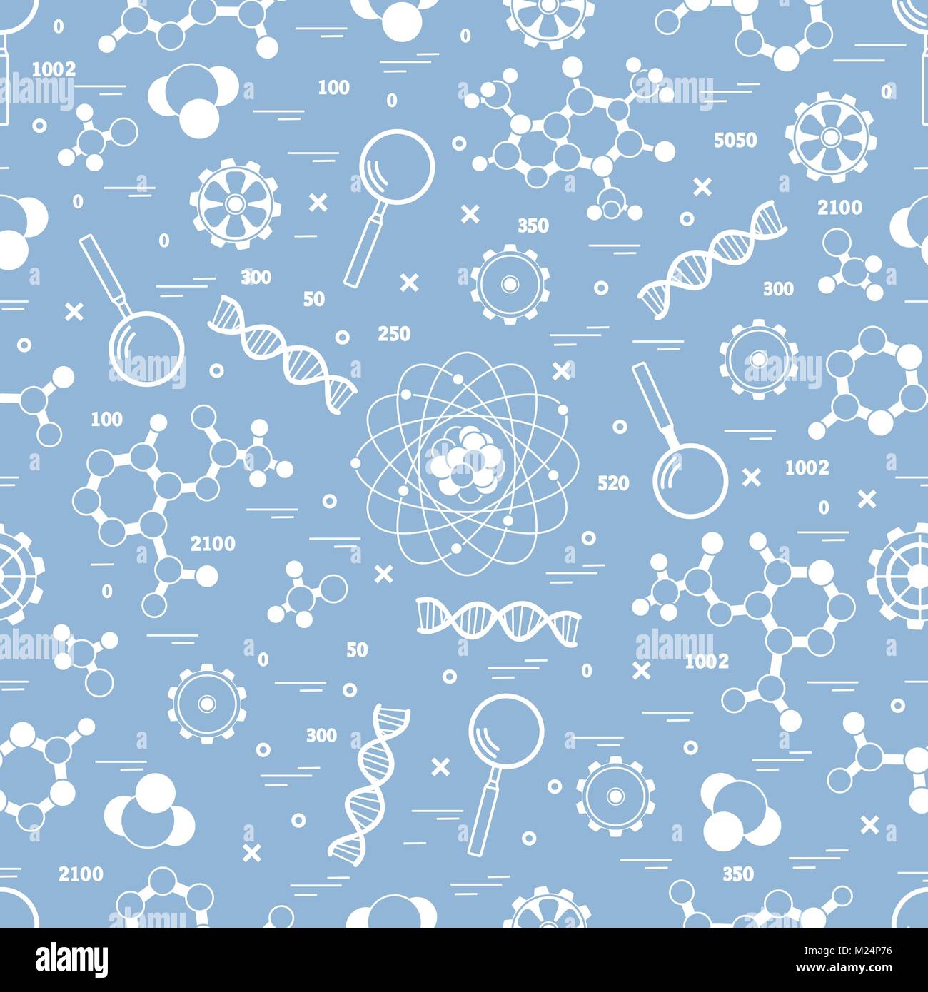 Scintefic Pattern Seamless pattern with variety scientific, education elements. Design ...