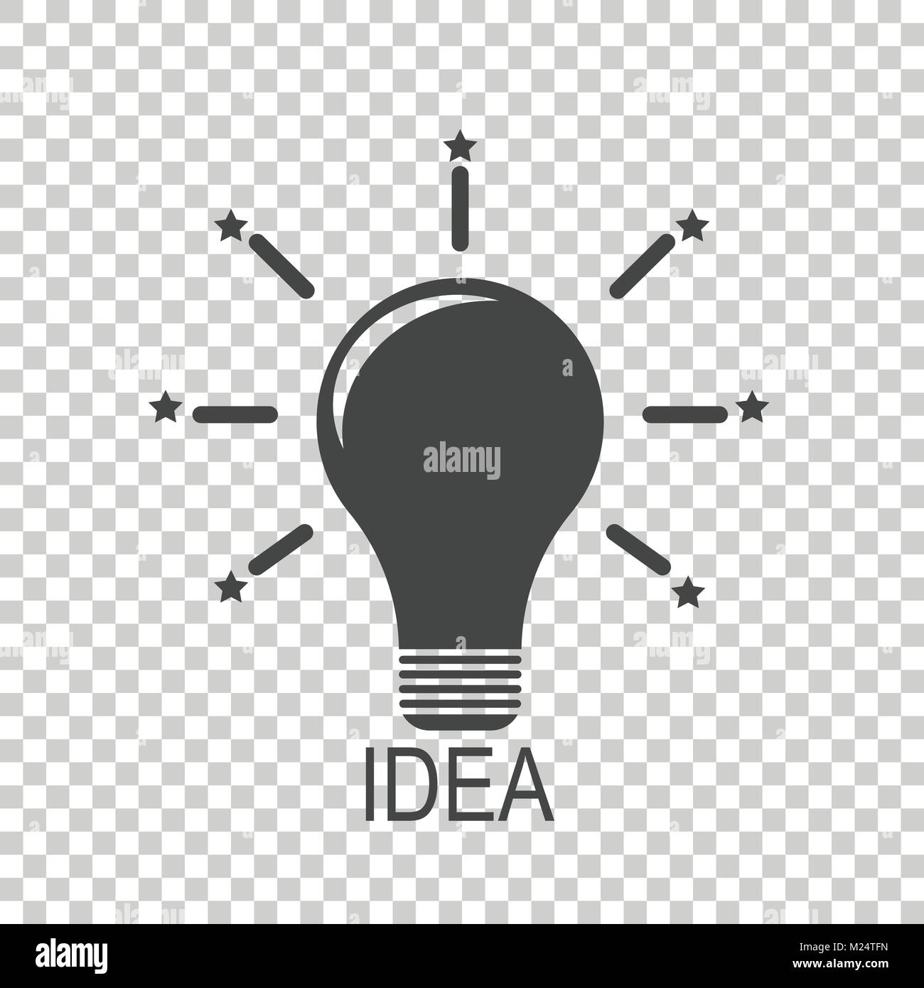 Light bulb icon. Idea flat vector Stock Vector Image & Art - Alamy