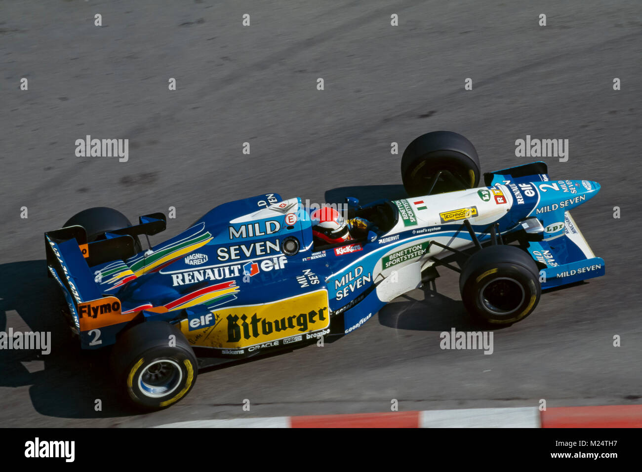 F1, Johnny Herbert, Benetton Renault, Monaco GP 1995 Stock Photo - Alamy