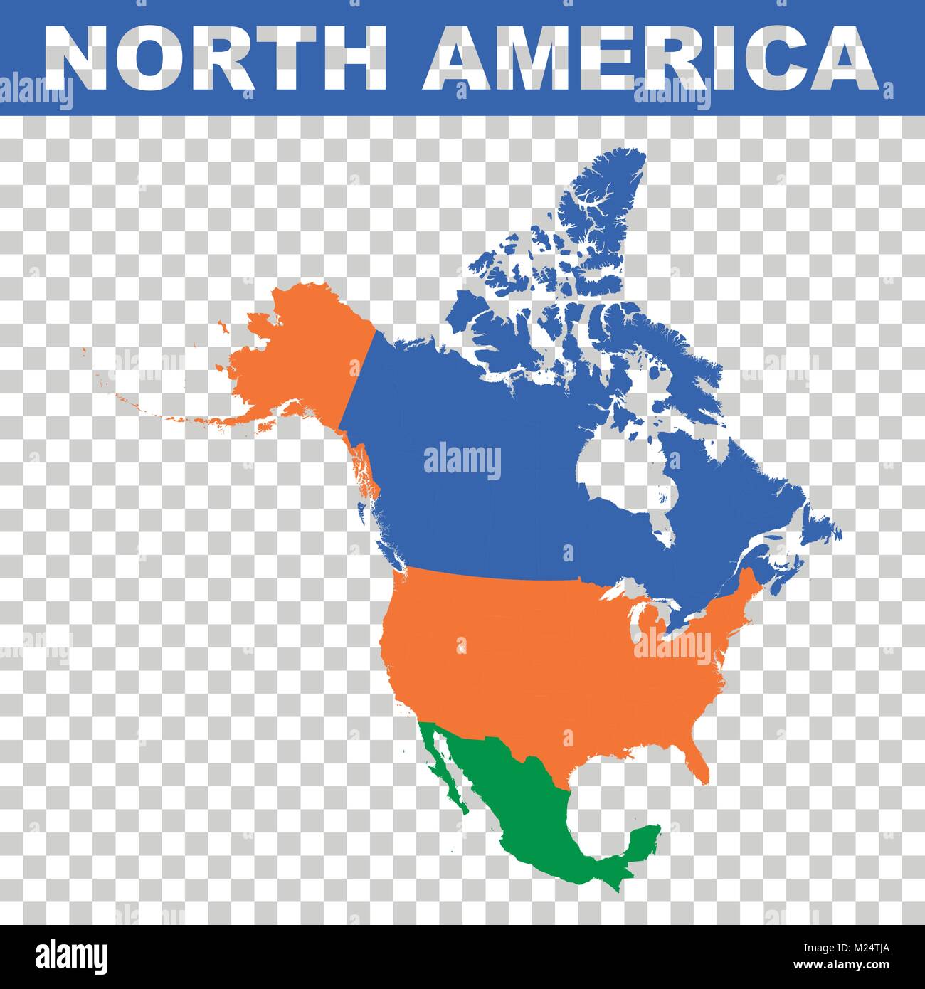 North America vector map Stock - North America Vector Map M24TJA