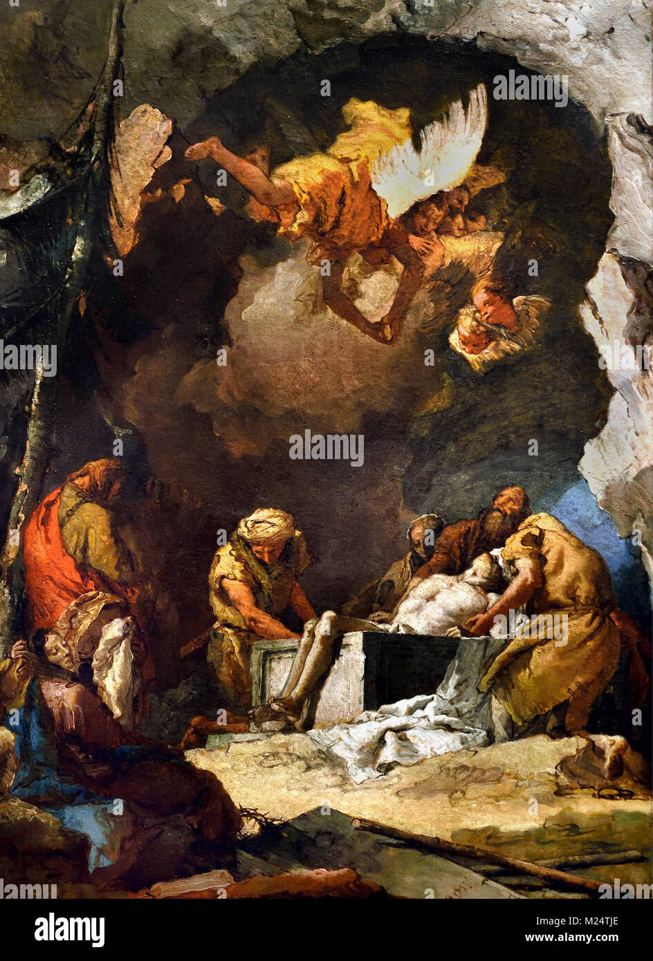 The Entombment 1765 GIAMBATTISTA TIEPOLO 1696 – 1770 Italy Italian ( Gianbattista or Giambattista Tiepolo ) Stock Photo