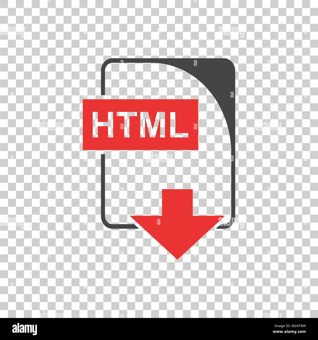 HTML Icon flat Stock Vector
