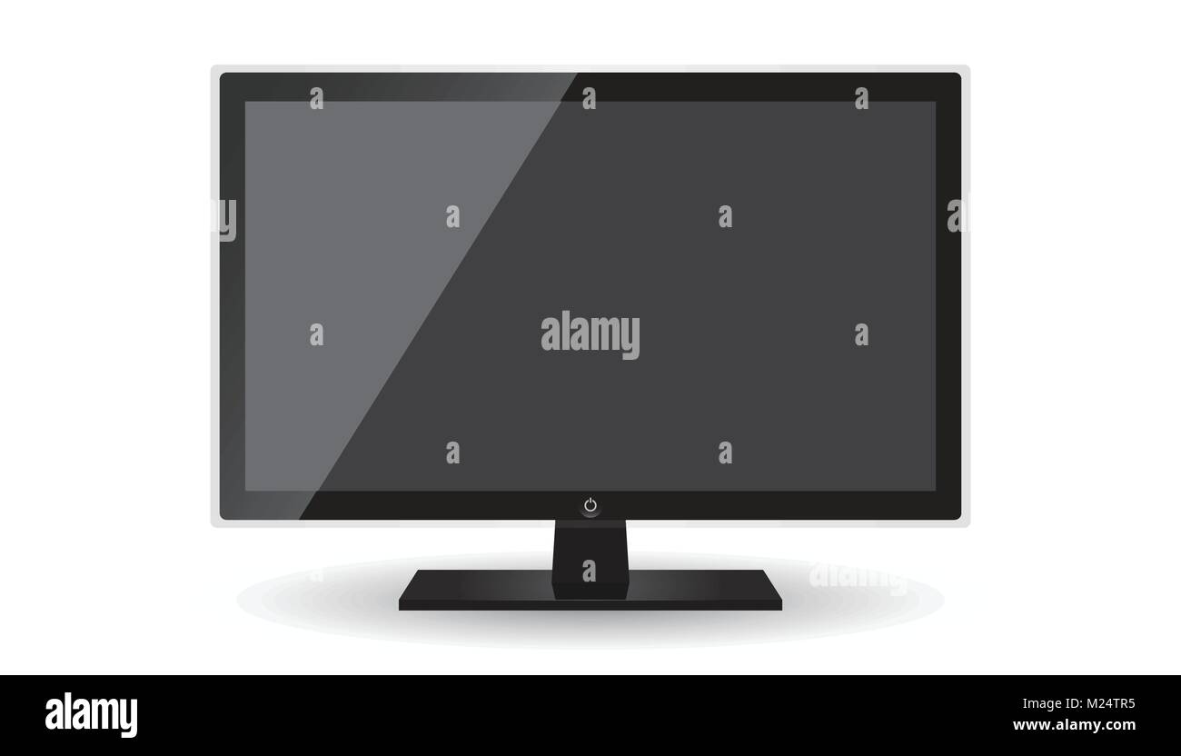 Tv Icon vector illustration in flat style isolated on white background ...