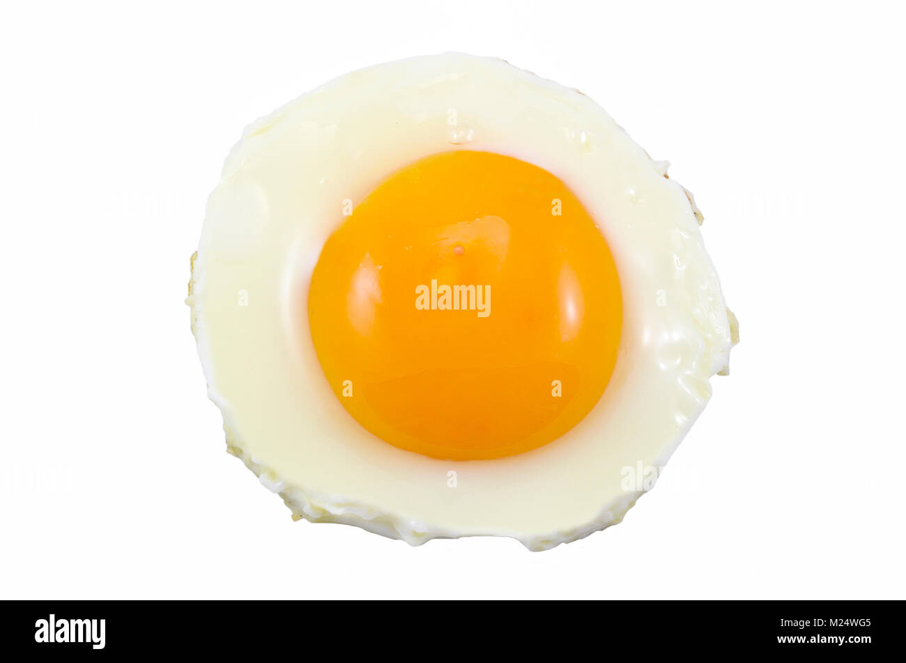 Fried egg isolated on white background Stock Photo - Alamy