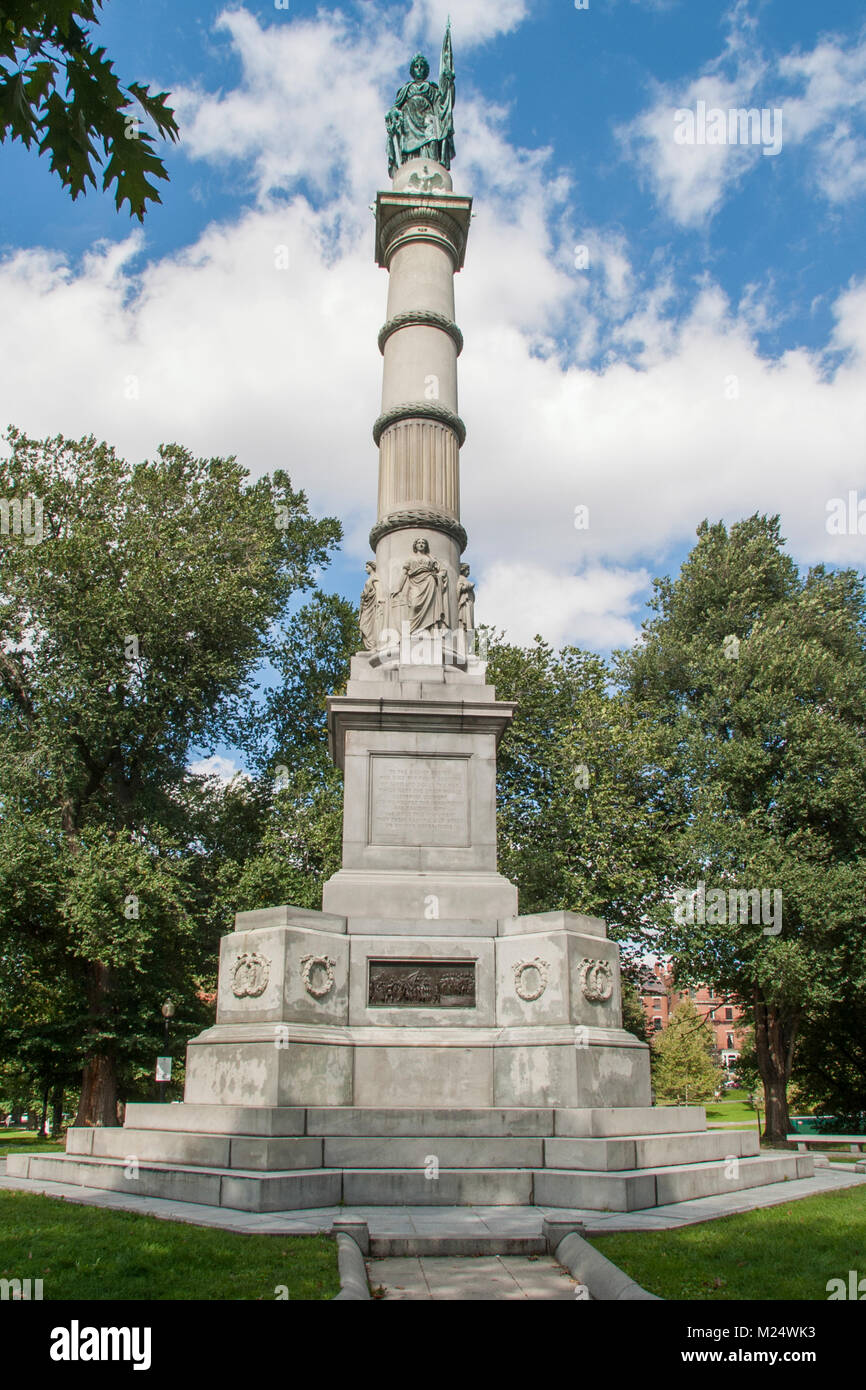 Soldiers and Sailors Monument on Flagstaff Hill on the Boston Common Stock Photo