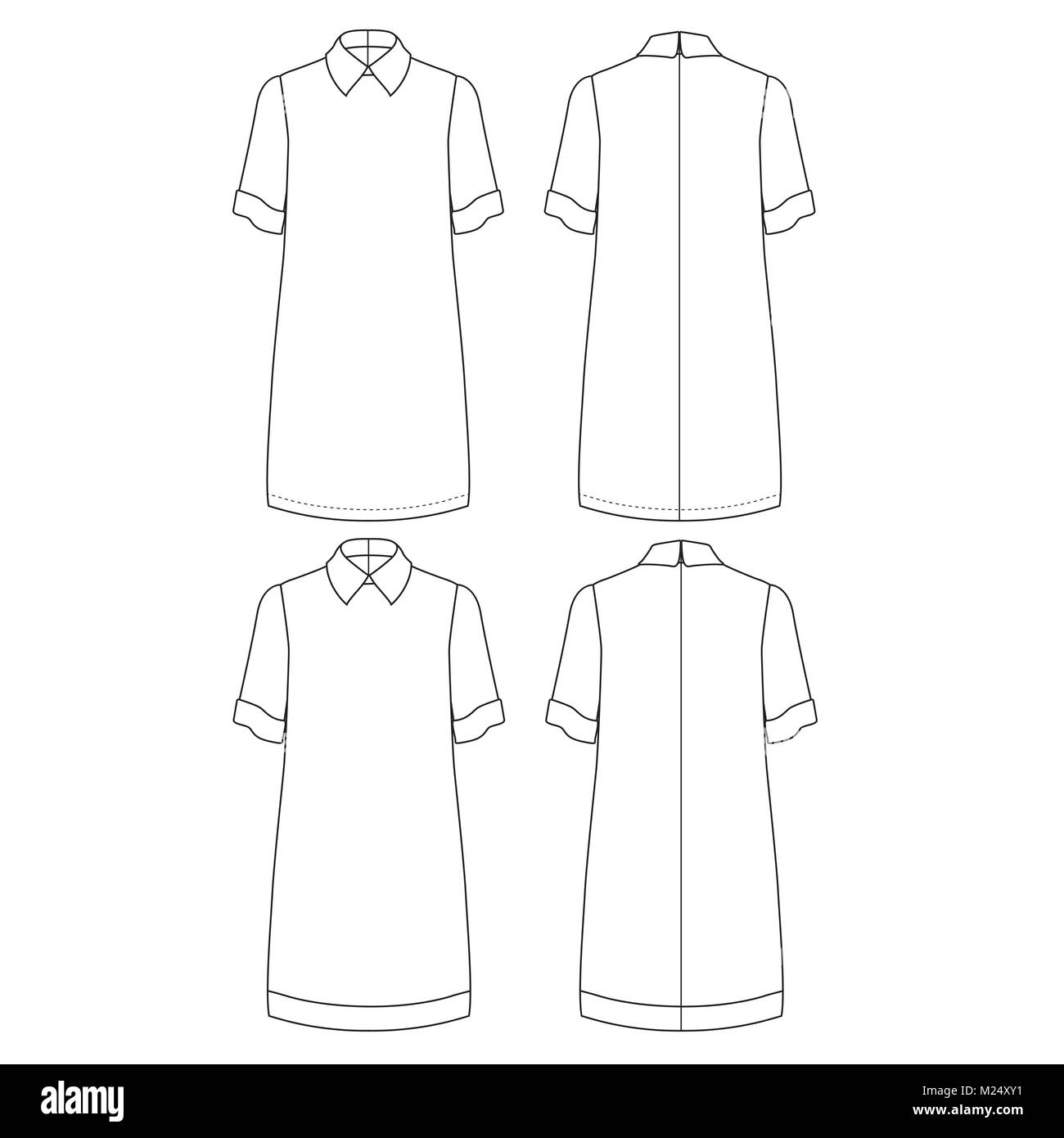 Classic dress sketch Stock Vector Images - Alamy