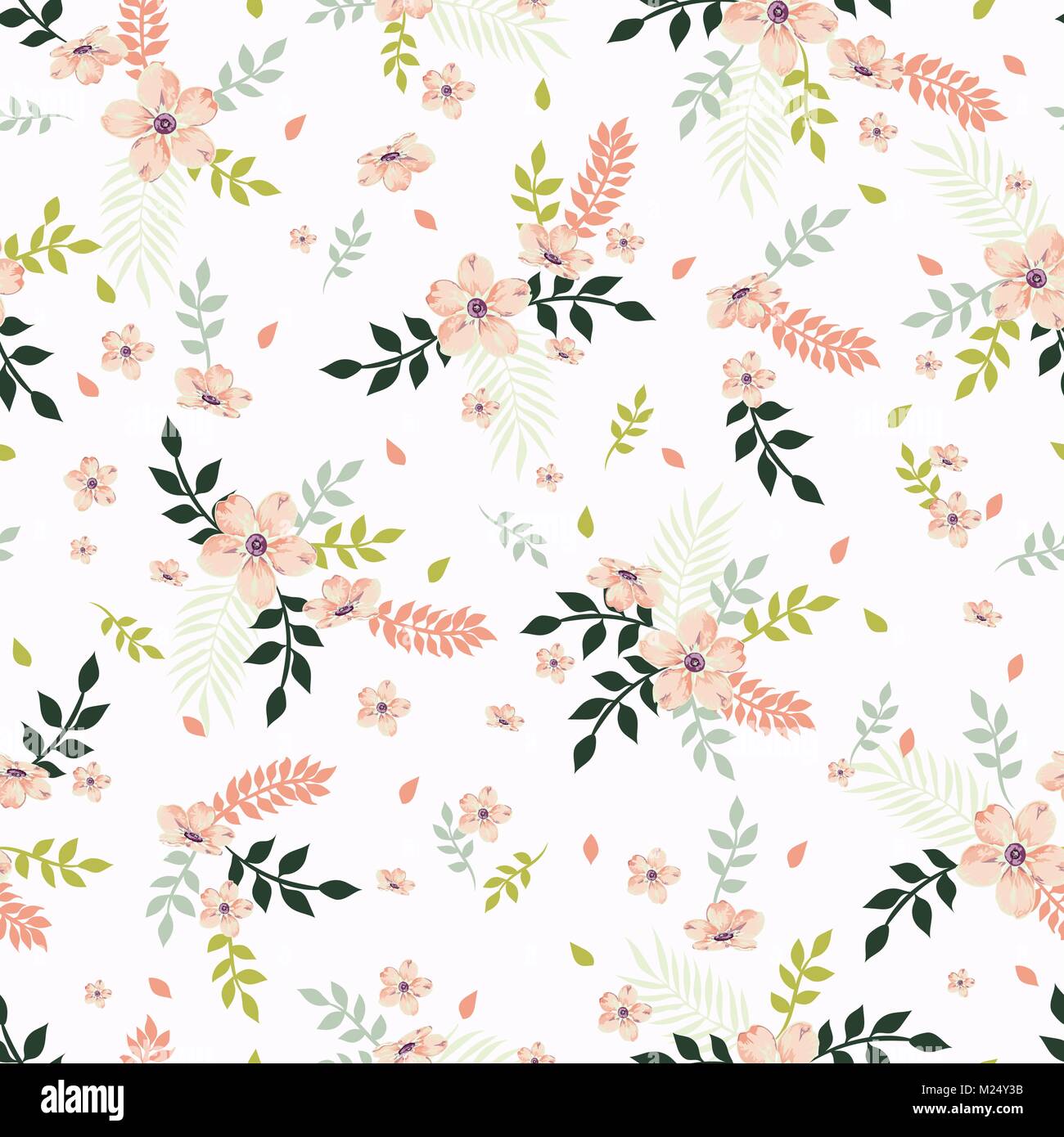 Seamless floral pattern vector illustration Stock Vector Image & Art ...