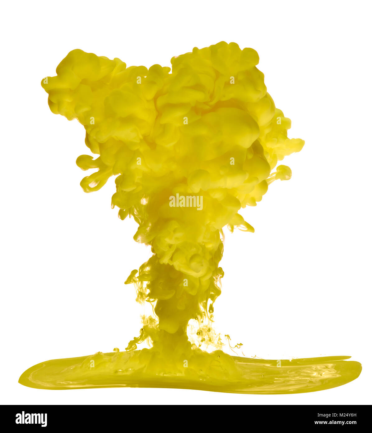 yellow paint in water Stock Photo - Alamy