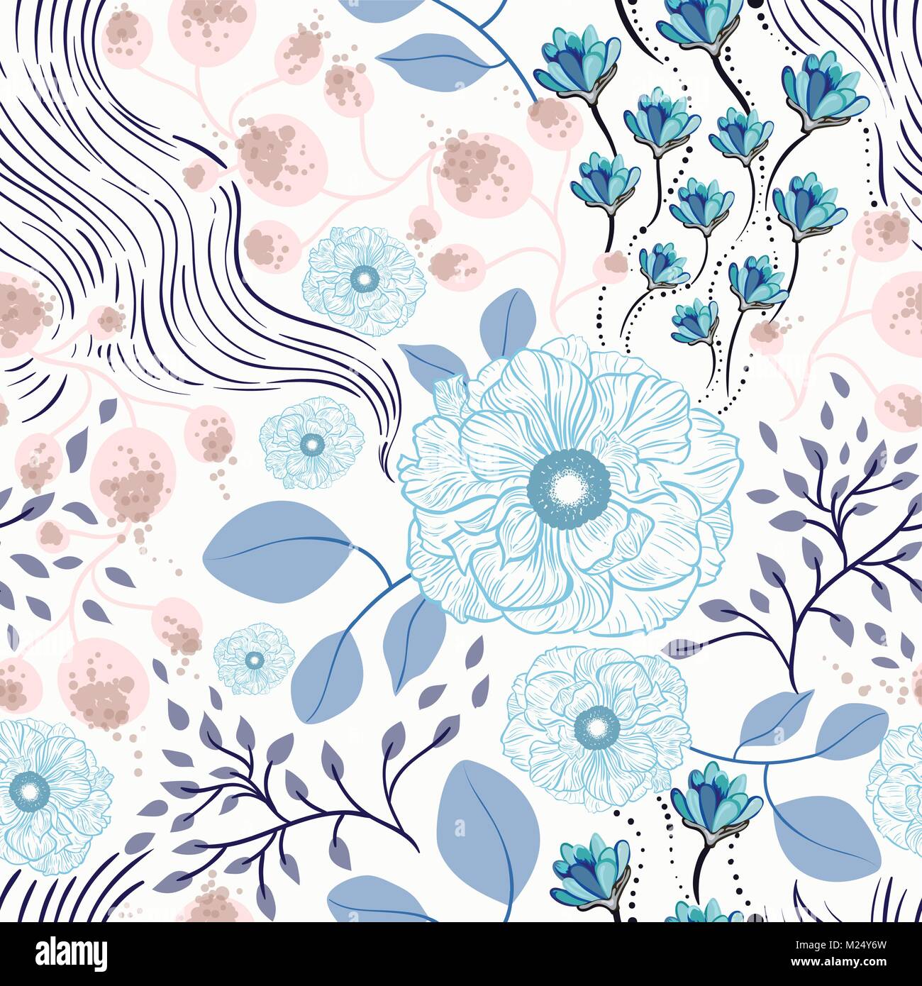 Seamless floral pattern vector illustration Stock Vector Image & Art ...