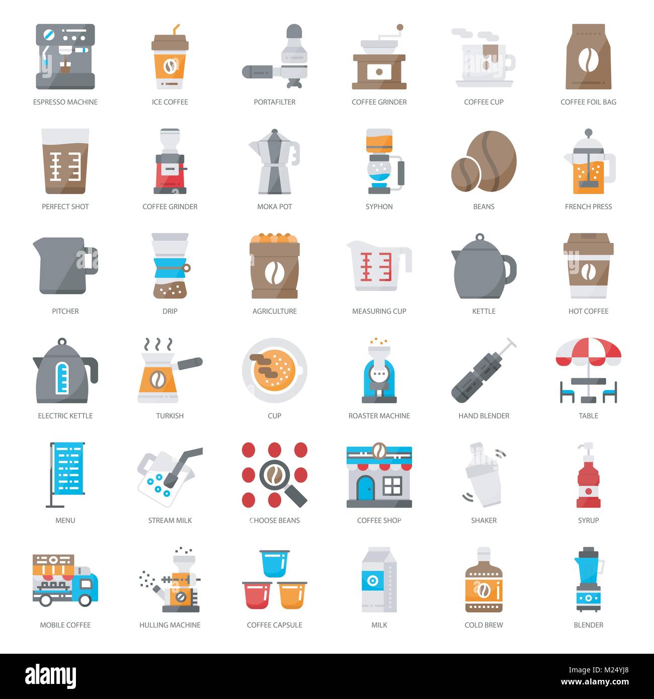 Coffee flat icon, isolated on white background Stock Vector Image & Art ...