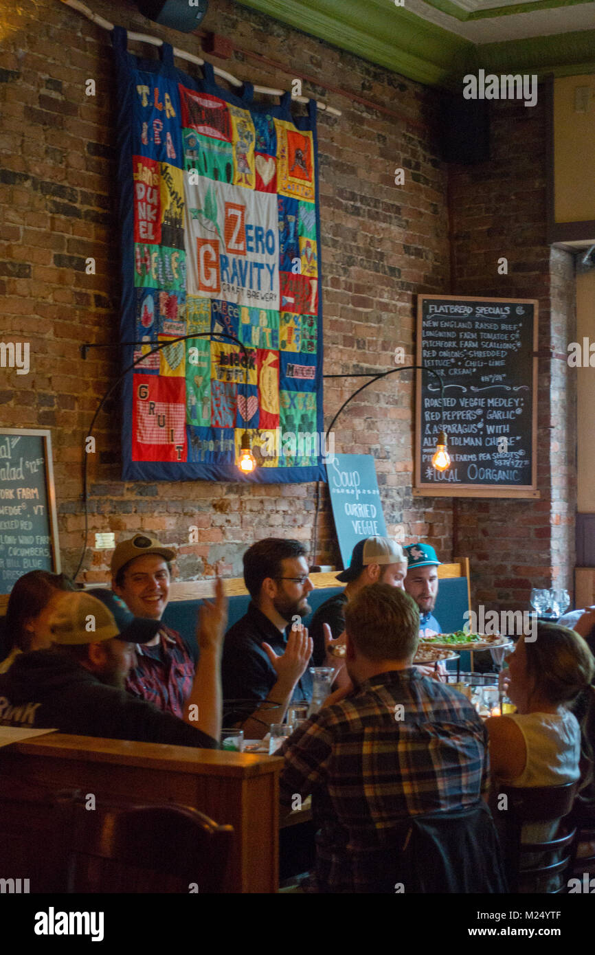 American Flatbread pizza restaurant in Burlington VT Stock Photo Alamy