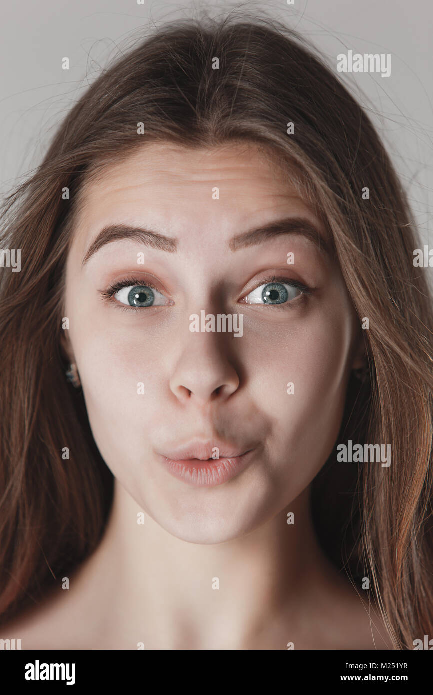 face of a beautiful young girl with a clean fresh face close up Stock ...