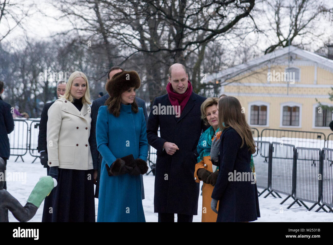 The Duke and Duchess of Cambrigde visit Norway, February 2018 Stock Photo