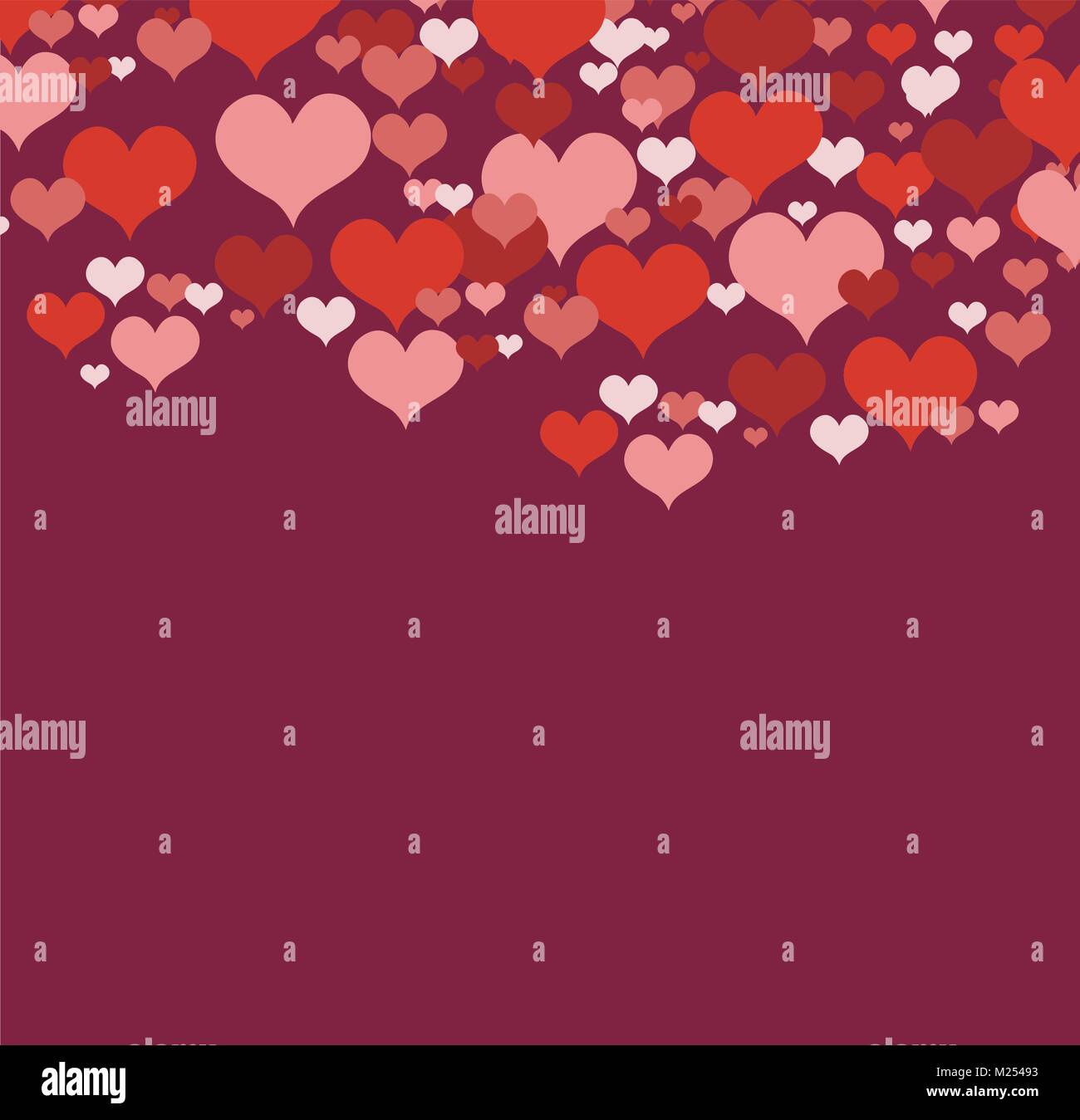 Vector illustration with red love hearts Stock Vector Image & Art - Alamy