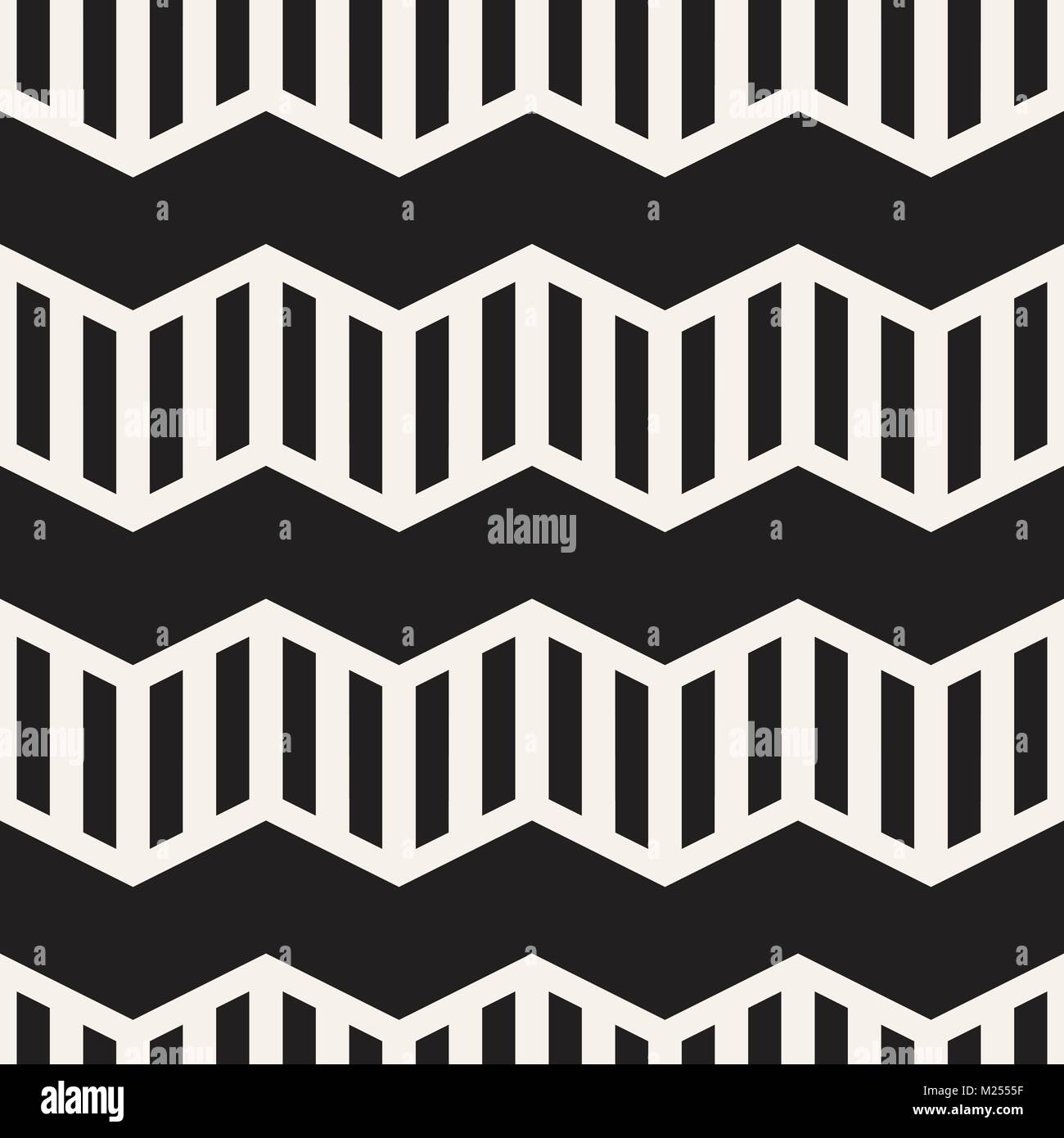 Vector seamless zigzag line pattern. Abstract stylish geometric ...