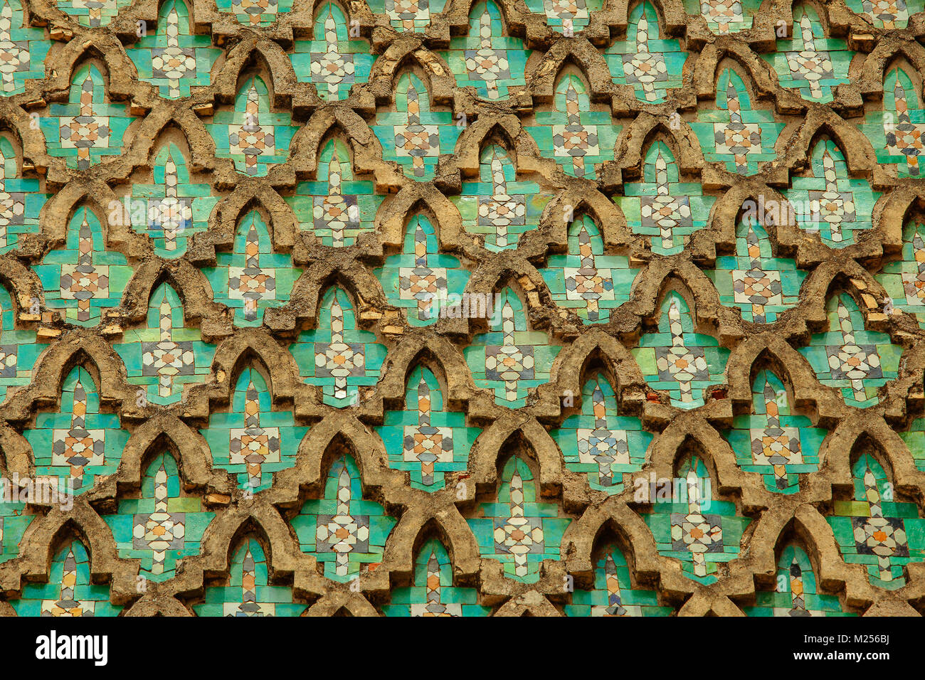 Detail of Bab el-Mansour, Meknes, Morocco Stock Photo