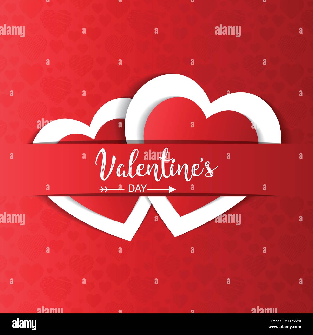 Valentines day. Red hearts Stock Vector Image & Art - Alamy