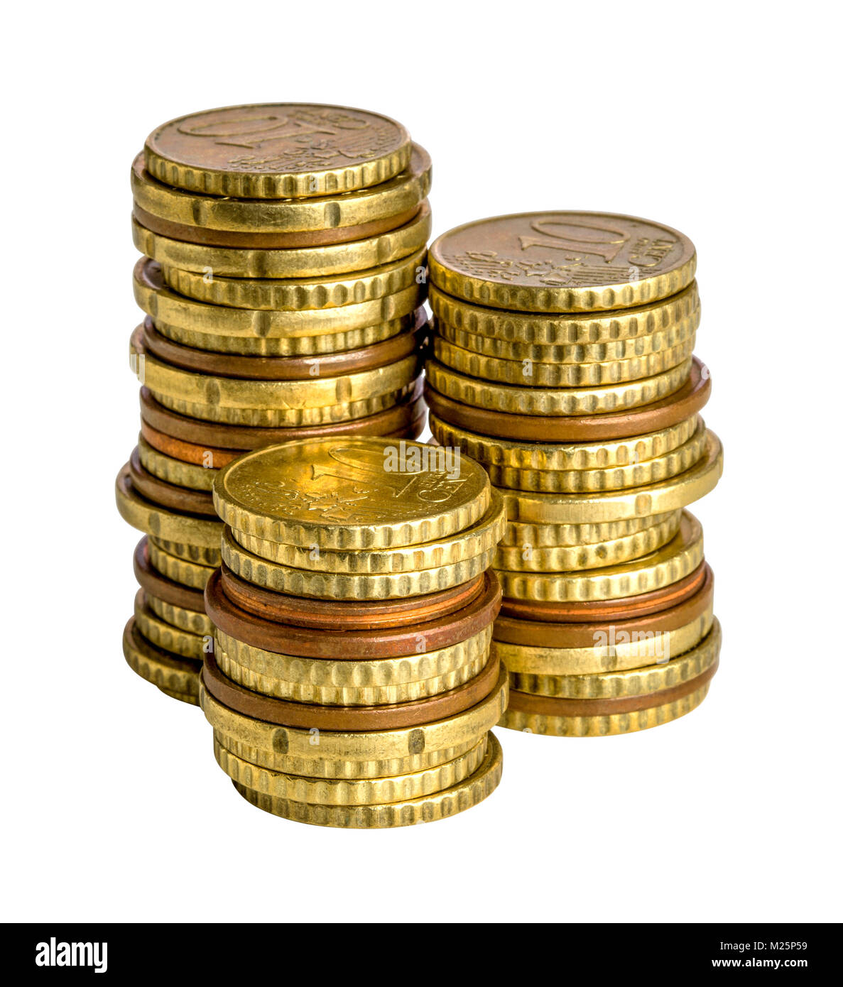 golden euro coin isolated on white background Stock Photo - Alamy