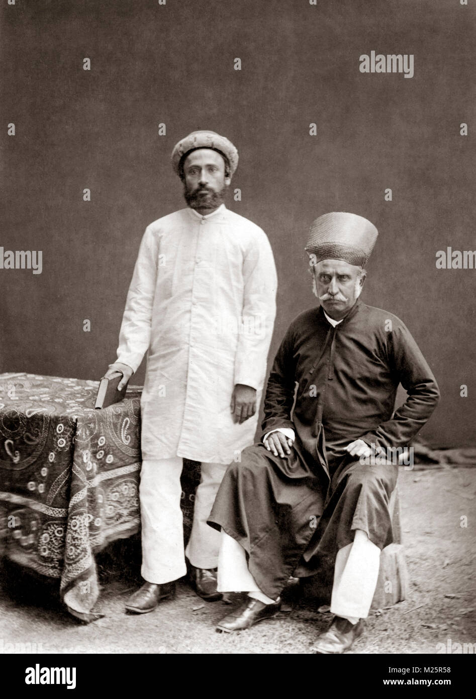 c. 1870s India - two Parsi men. Francis Frith Universal Series Stock Photo