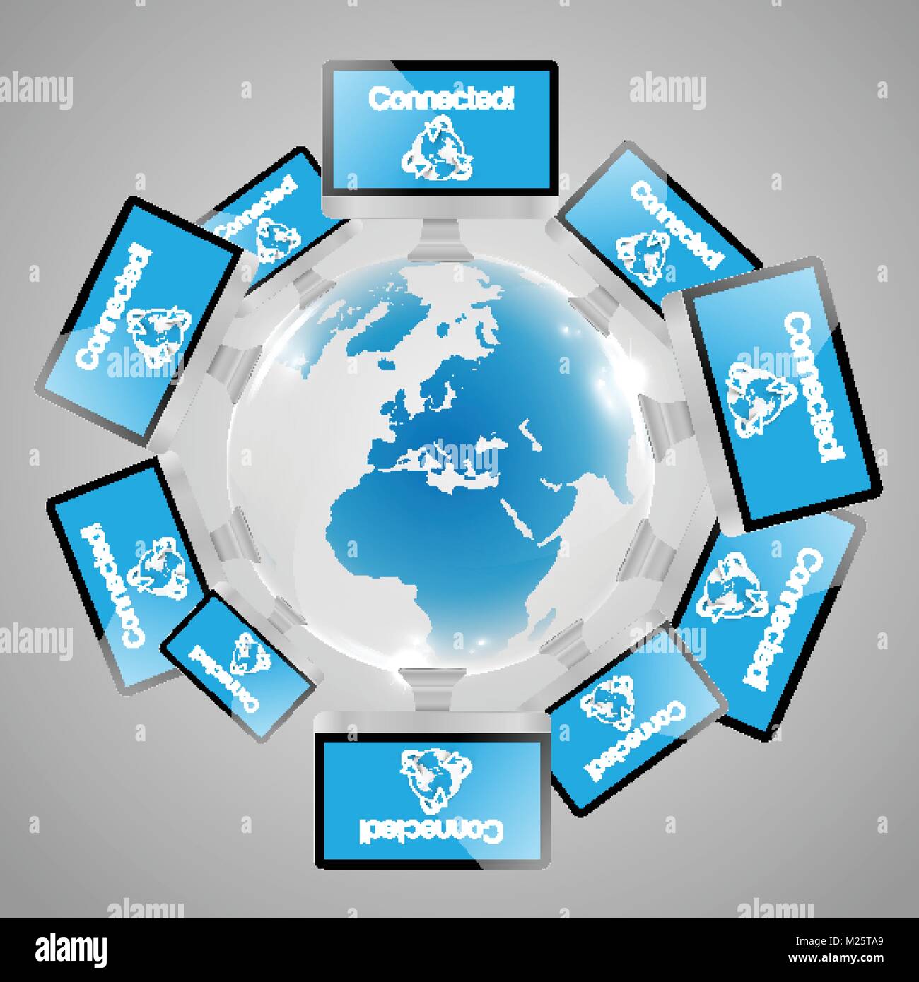Computers around the World Stock Vector Image & Art - Alamy image.