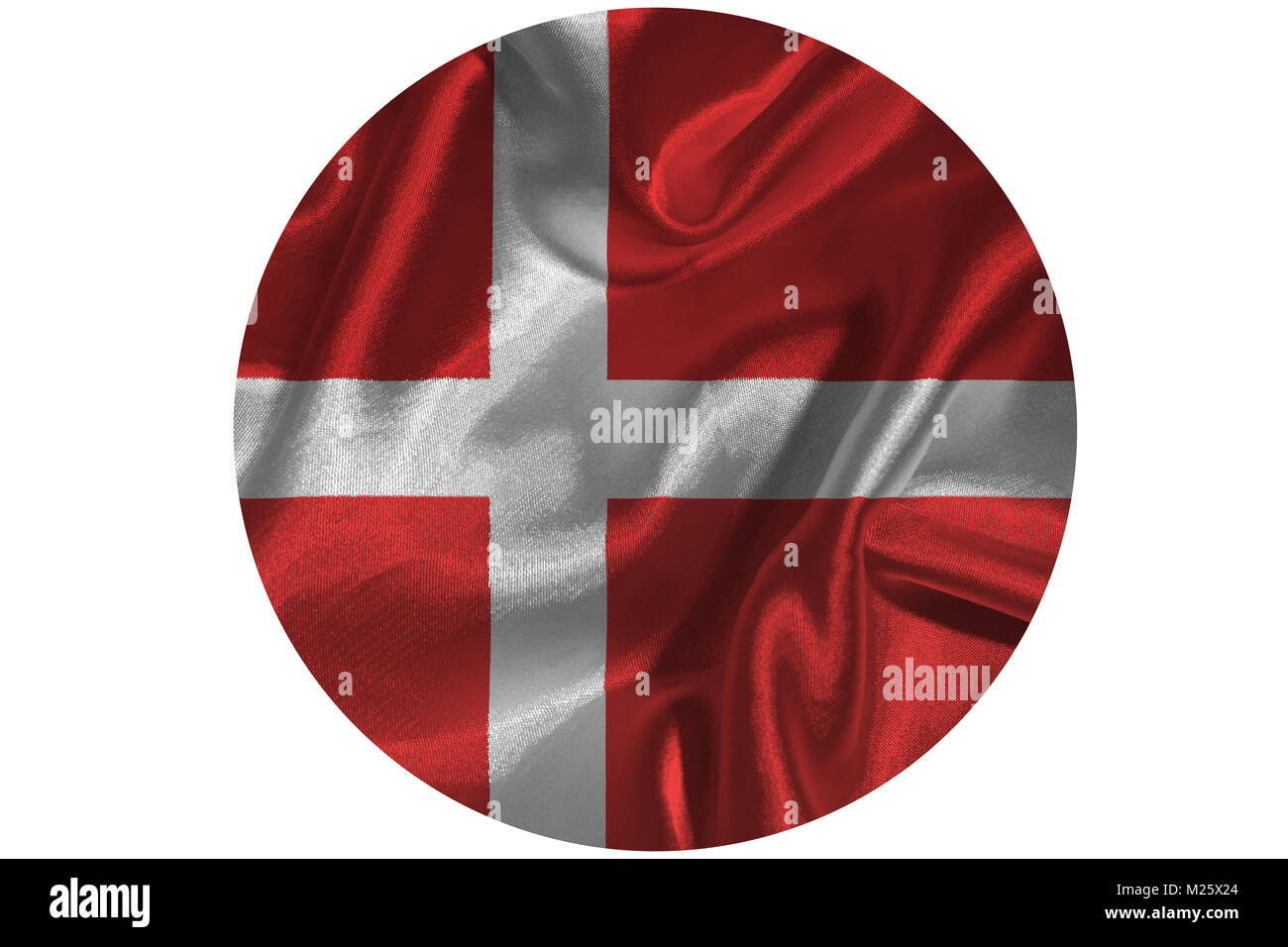 Denmark flag ,Denmark national flag 3D illustration symbol. Stock Photo