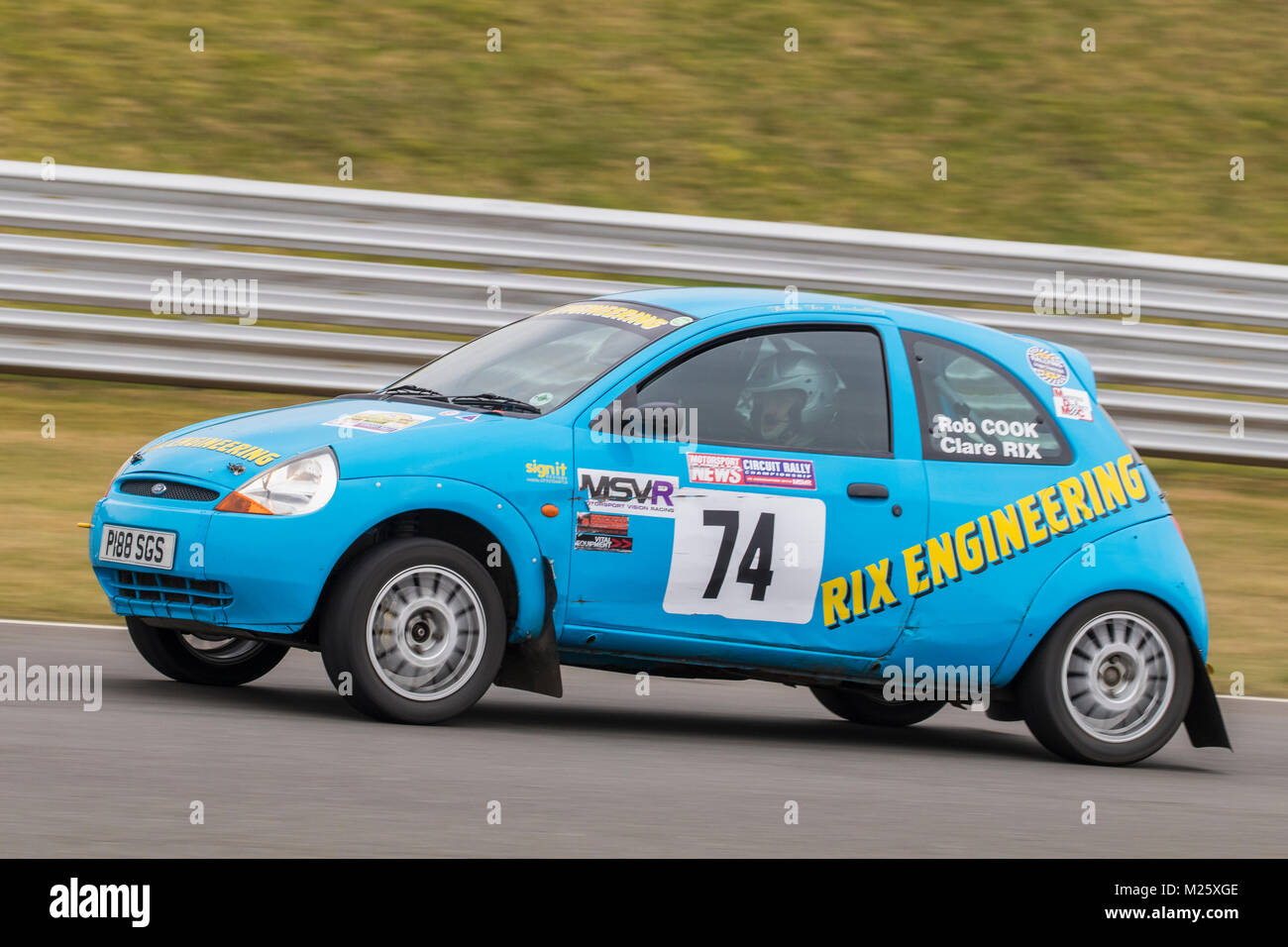 Ford Ka 1400 with driver Clare Rix and co-driver Rob Cook at the Motorsport  News Circuit Rally Championship, Snetterton, Norfolk, UK Stock Photo - Alamy