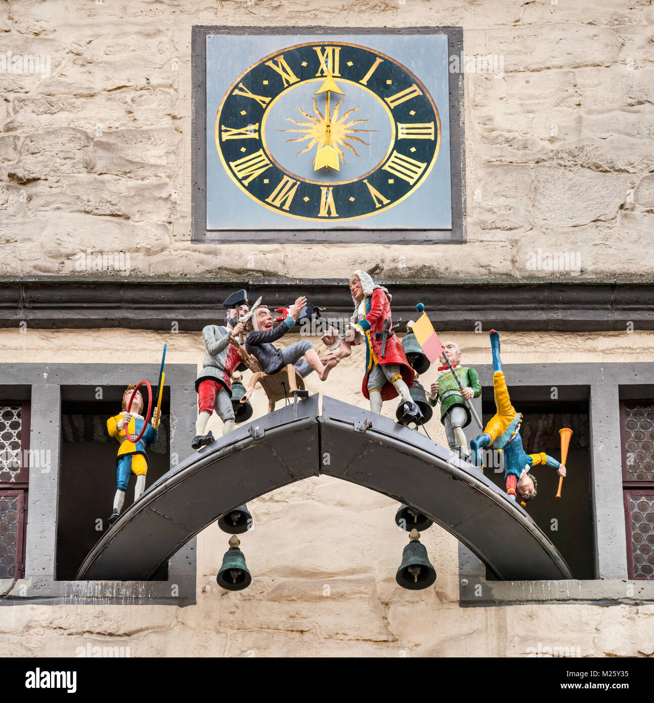 Clock with moving figures hires stock photography and images Alamy