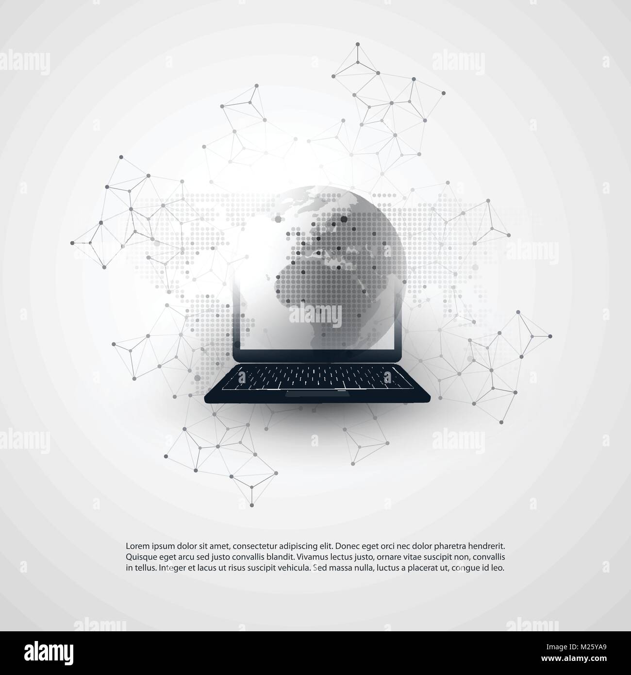 Abstract Cloud Computing and Global Network Connections Concept Design ...