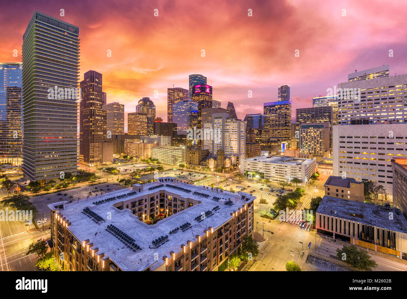 Aerial view downtown houston texas hires stock photography and images Alamy