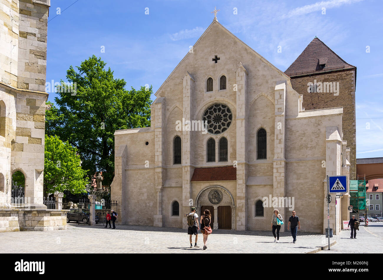 Church and museum of St. Ulrich's in Regensburg, Bavaria, Germany. Stock Photo