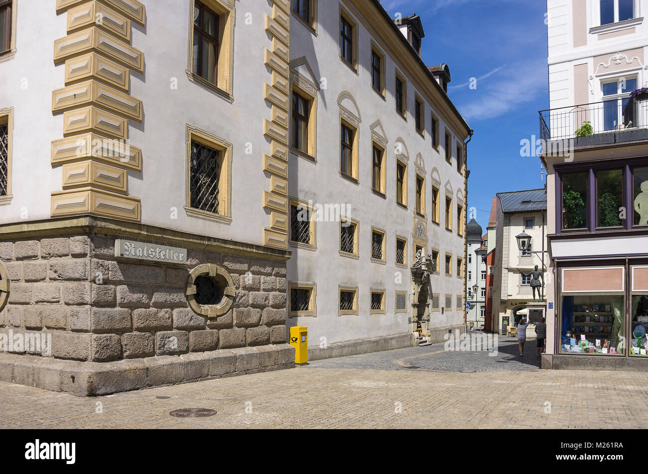 The historical Ratskeller (cellar of the town hall) in Regensburg, Bavaria, Germany. Stock Photo