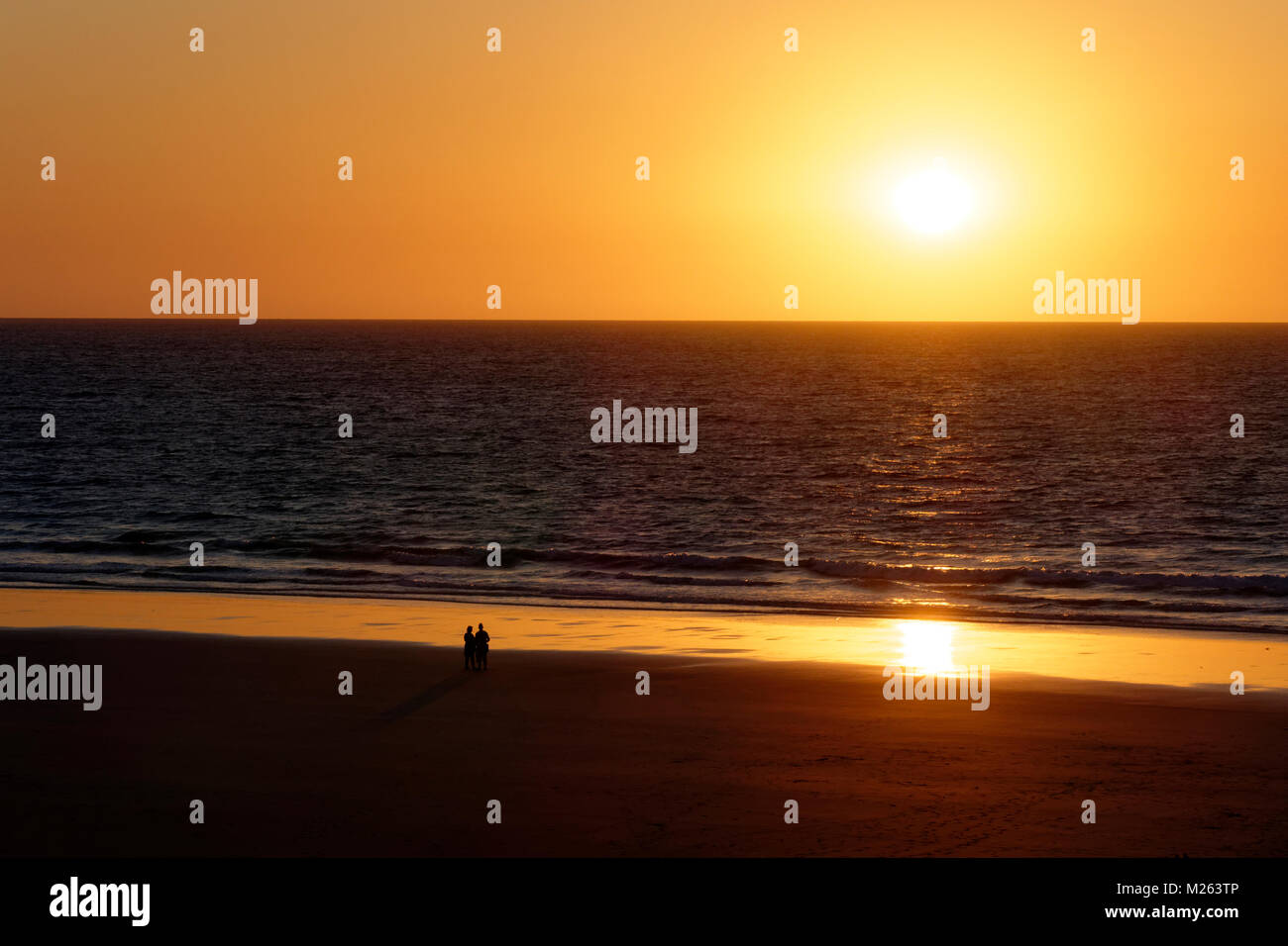 Sunset on Cable Beach,  Broome, West Kimberley, Western Australia Stock Photo