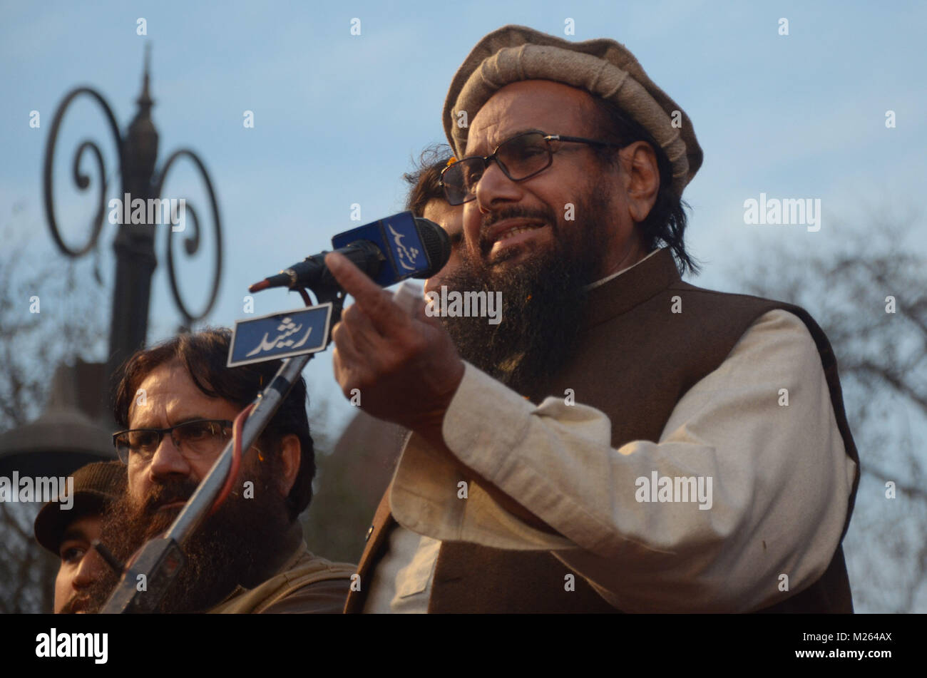 Lahore, Pakistan. 06th Feb, 2018. Pakistani head of the JamaatudDawa