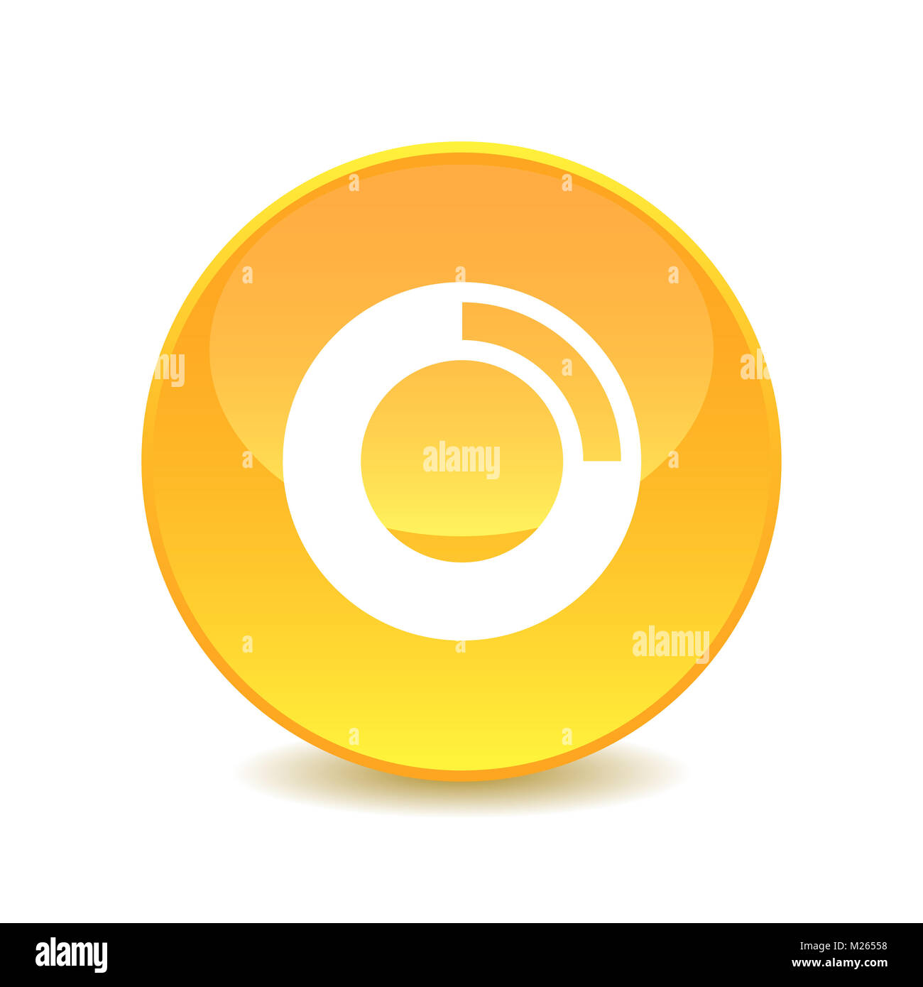 Pie Chart Icon in trendy flat style isolated on background , vector ...