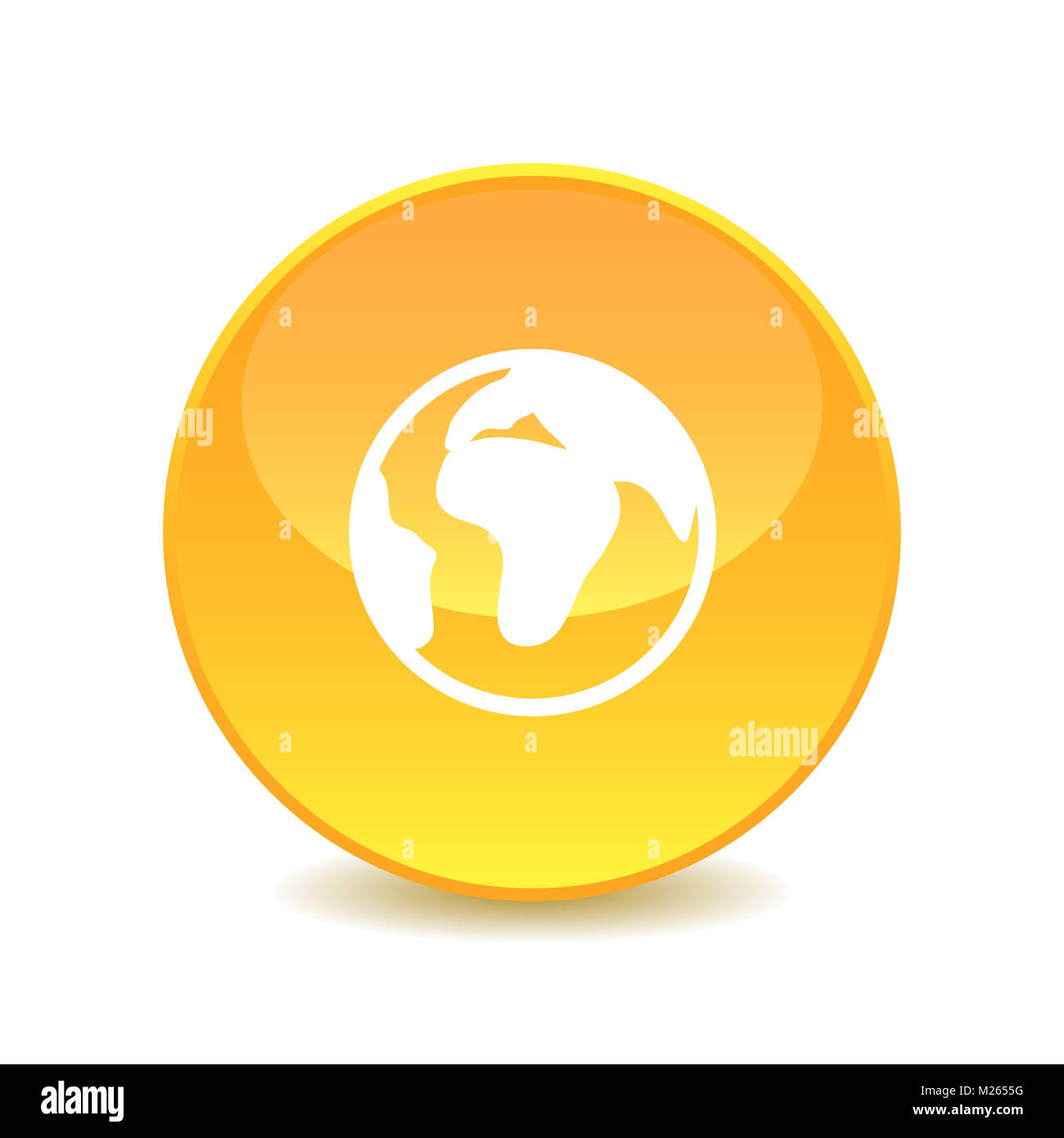 globe icon on white background , Earth , vector Stock Photo - Alamy