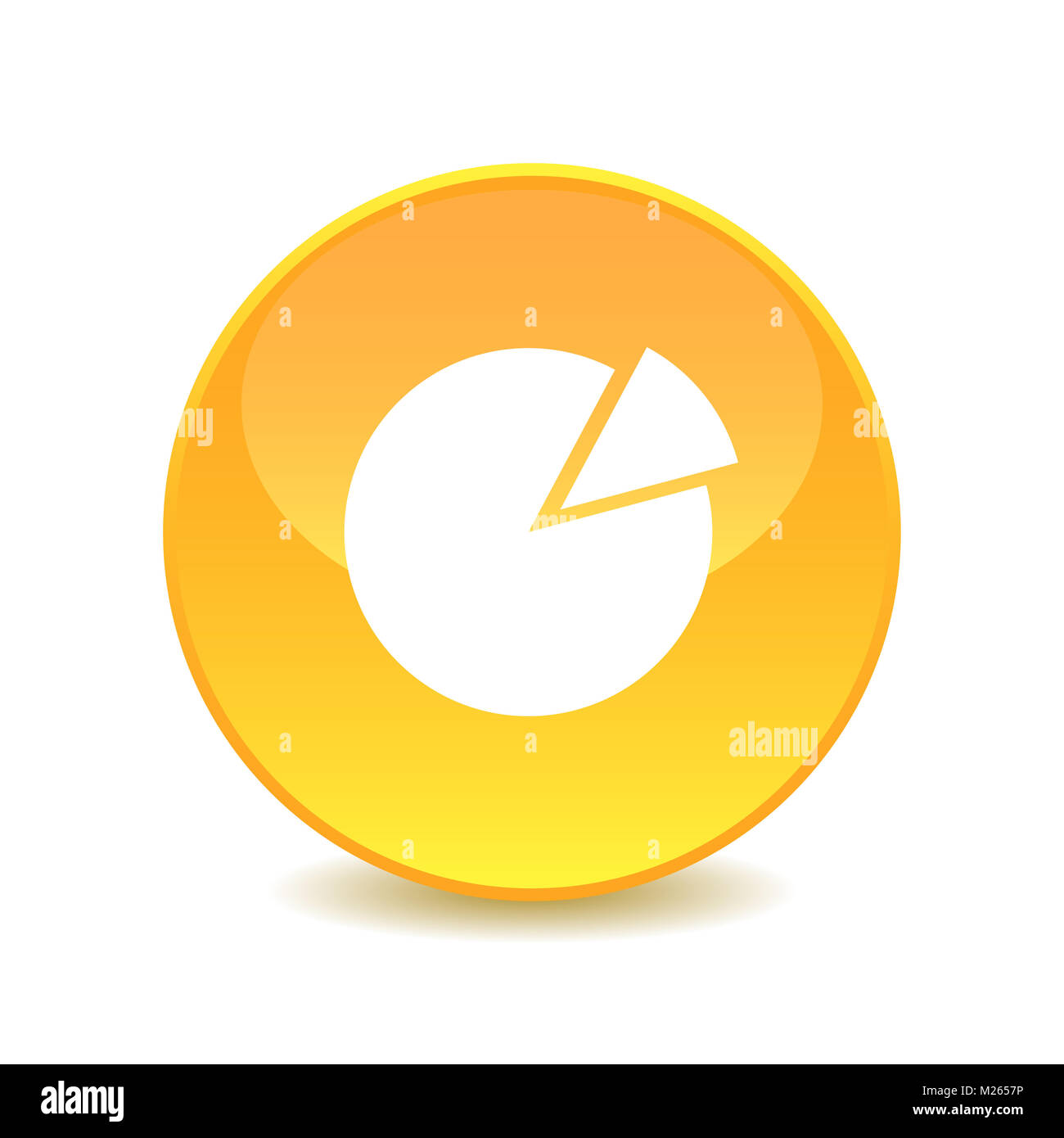 Pie Chart Icon in trendy flat style isolated on background , vector ...