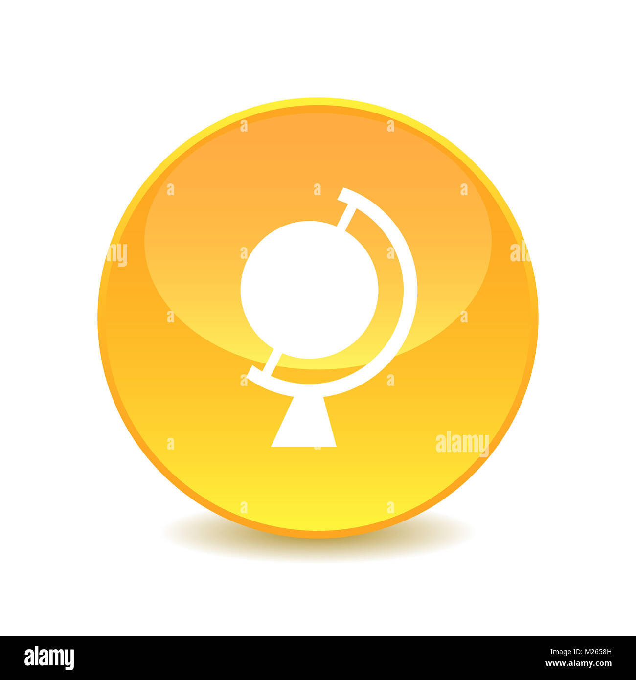 globe icon on white background , Earth , vector Stock Photo - Alamy