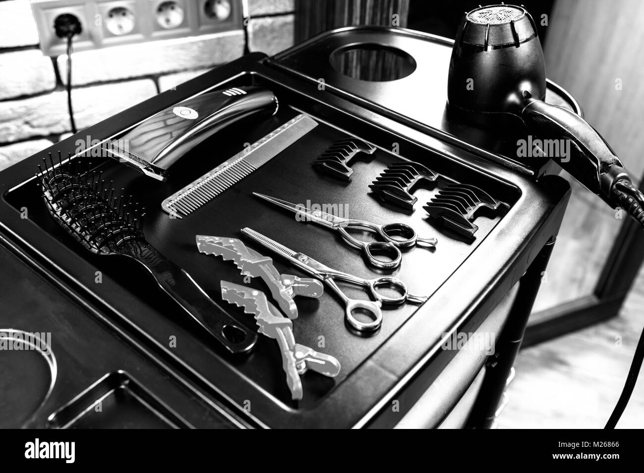 Hairdresser Salon Black And White Stock Photos Images Alamy