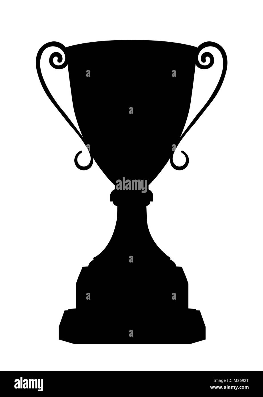 Cup winner vector icon, logo, sign, emblem, award nominal goblet, silhouette isolated on white background Stock Vector