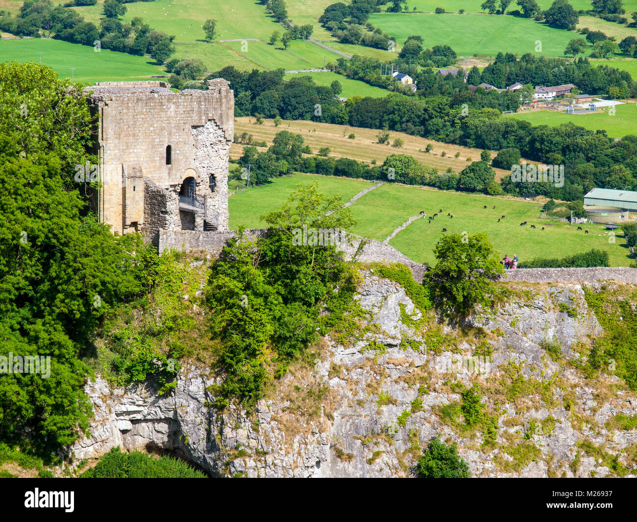 Peveril Castle Castleton Hope Valley Derbyshire In The Peak District 