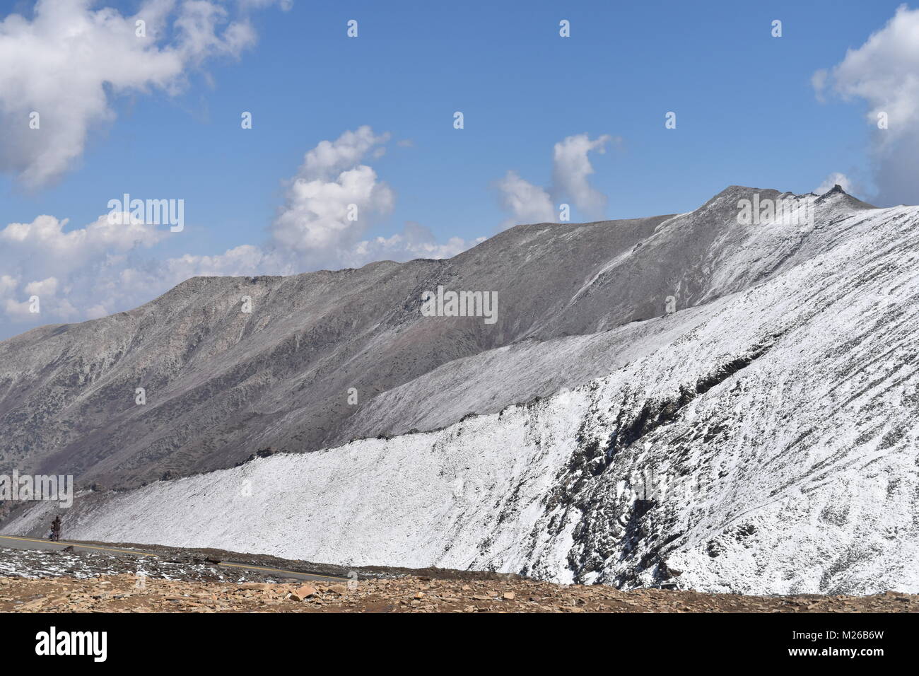 Mountain Covered with Snow Stock Photo - Alamy