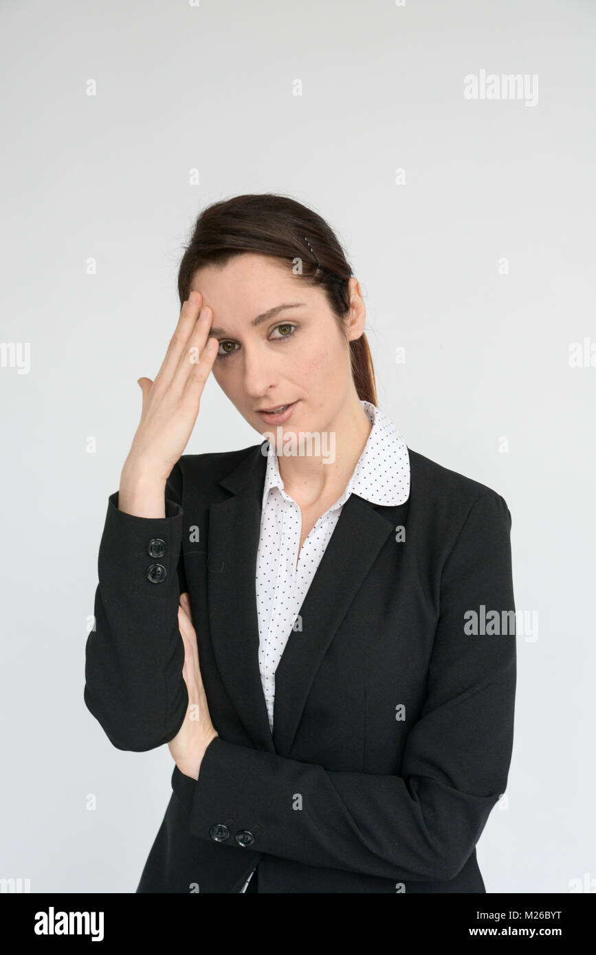 A Professional, Smartly Dressed Attractive Woman With Facial Expression 