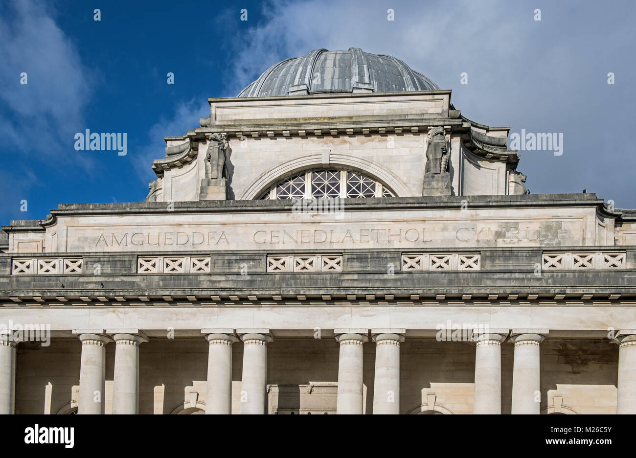 The Dome of the National Museum of Wales in Cathays park Cardiff Stock Photo