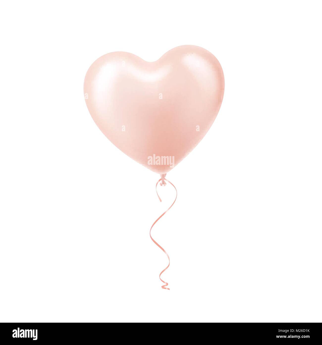 Valentine s day abstract background with red 3d balloons. Heart shape ...