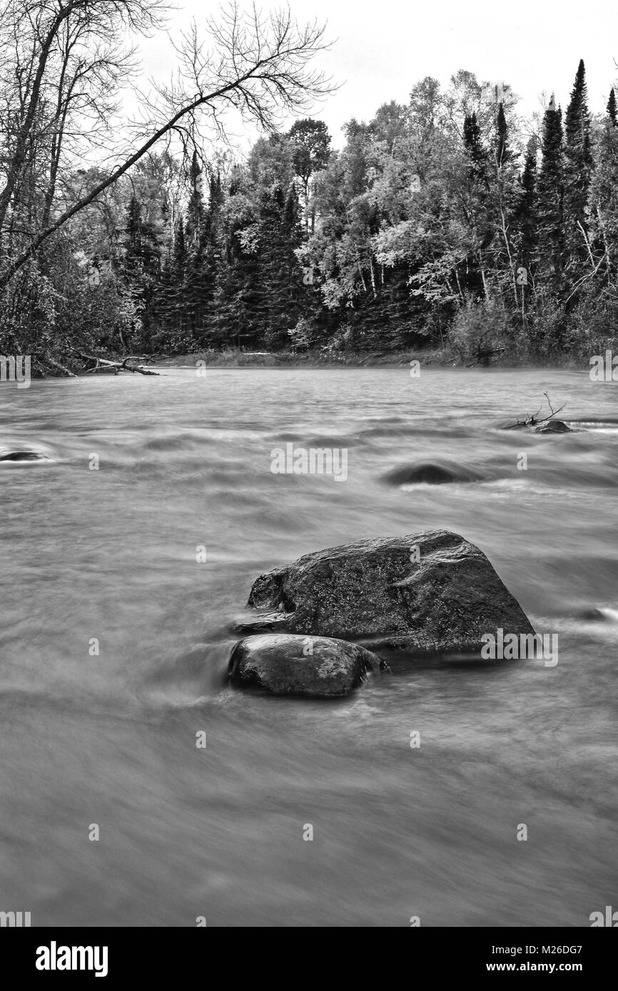Bois Brule River in Wisconsin, USA Stock Photo