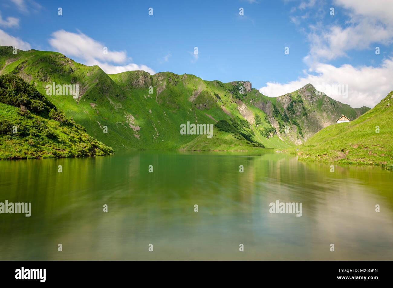 lake on mountain Stock Photo
